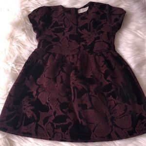 Zara Deep Red Girls Shortsleeved Dress